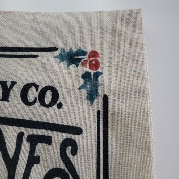 Holiday Pillowcases Winter Burlap Christmas 17 Inch Square Candy Cane North Pole - Picture 5 of 9